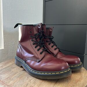 Dr. Martens 1460 SMOOTH LEATHER LACE UP
BOOTS - Cherry Red Smooth - Size 9